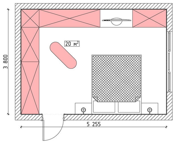 room diagram 20 meters