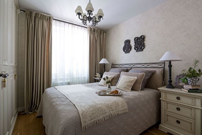 small bedroom in Provence style