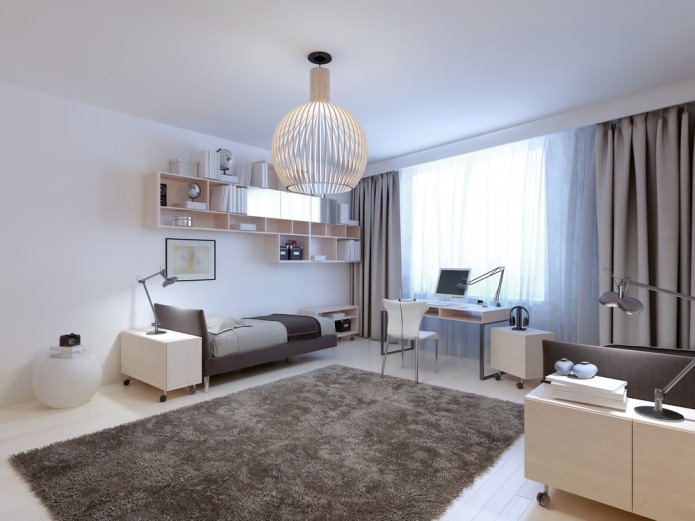 Bedroom design for a girl in a modern style