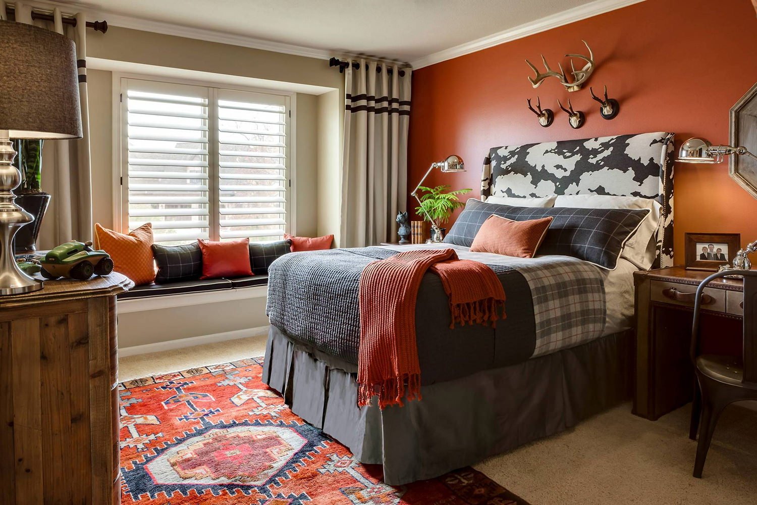accent wall made of terracotta