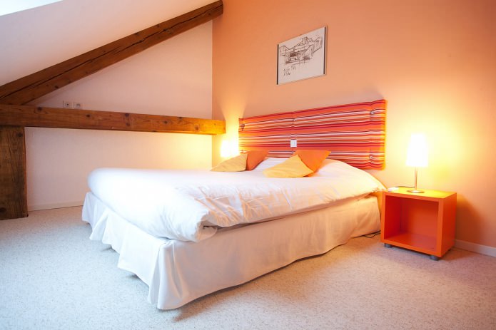 soft orange headboard