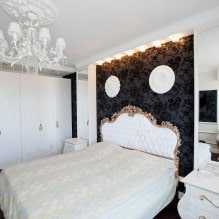 Wall design in the bedroom: color selection, finishing options, 130 photos in the interior-22