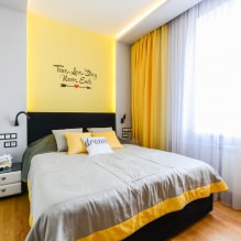 Wall design in the bedroom: choice of color, finishing options, 130 photos in the interior-26