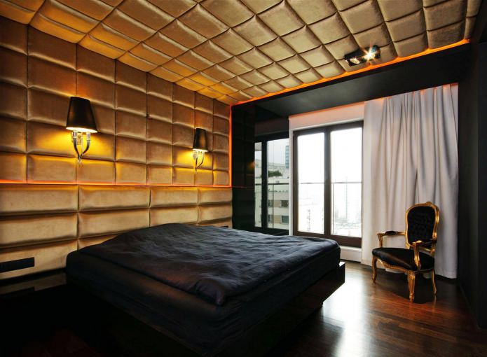 Soft accent wall in the bedroom