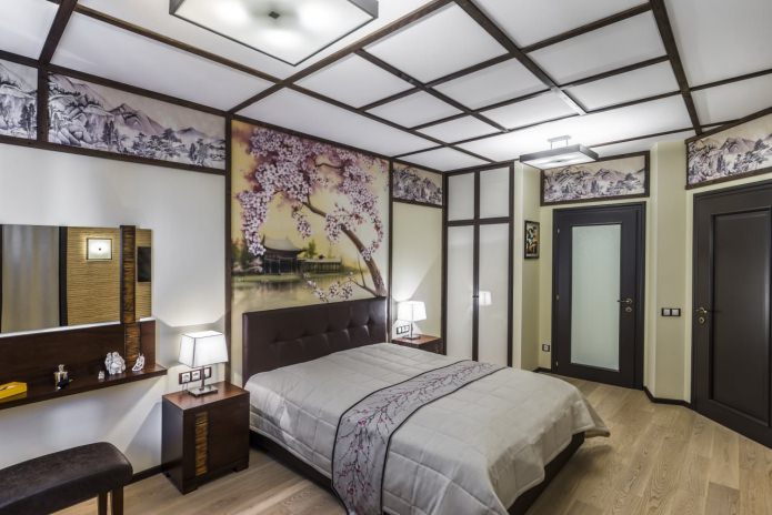 Wall painting in the bedroom (sakura)