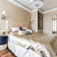 Bedroom wall design: color selection, finishing options, 130 photos in the interior-14