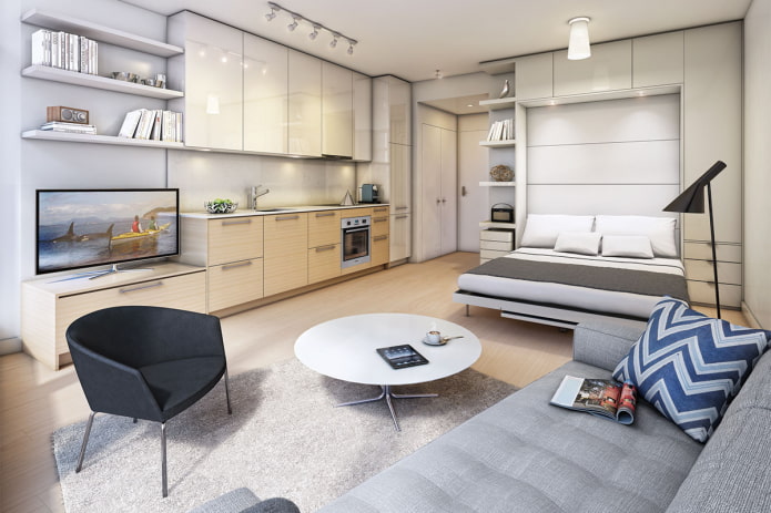 studio apartment interior layout