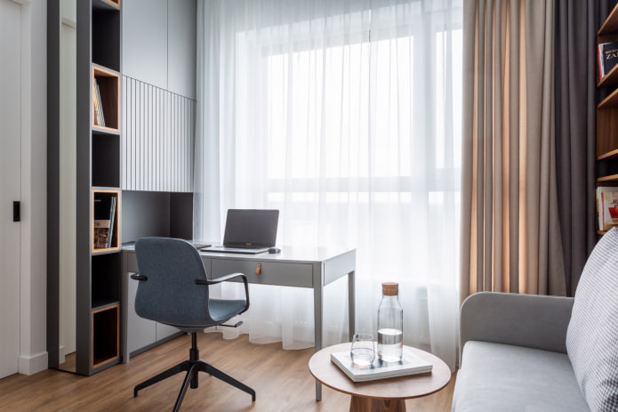 Office in a three-room apartment