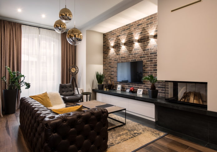 Modern style in a three-room apartment