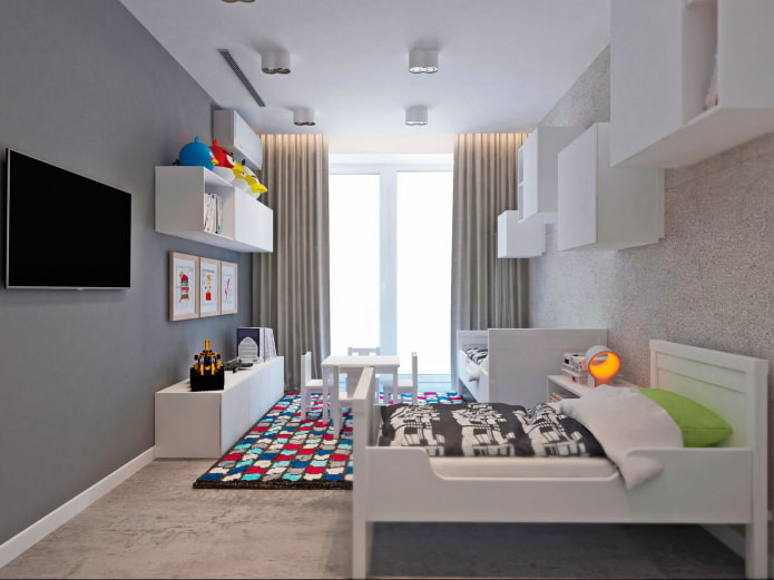 Children's room in a three-room apartment