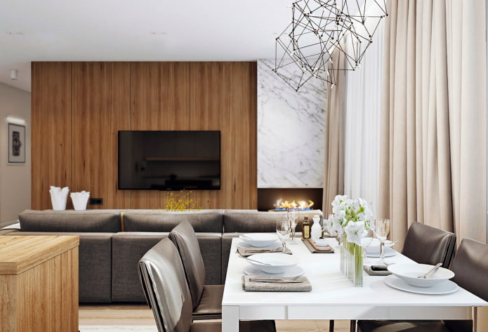Fireplace in the living room