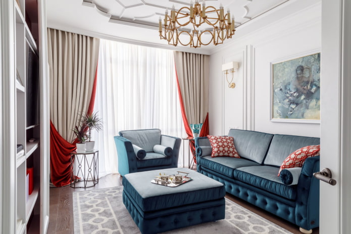 Living room in neoclassical style
