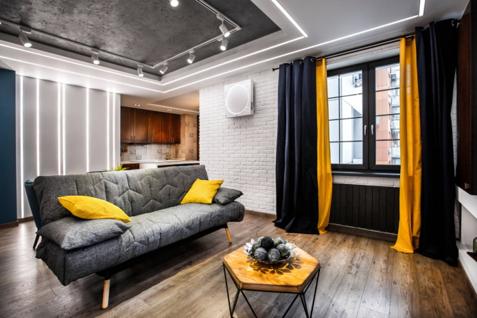 Loft-style living room