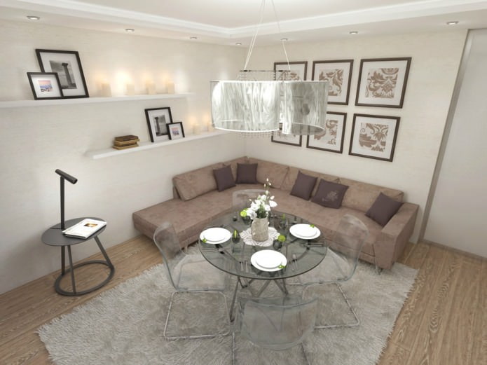 combined kitchen-living room