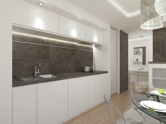 white kitchen facades