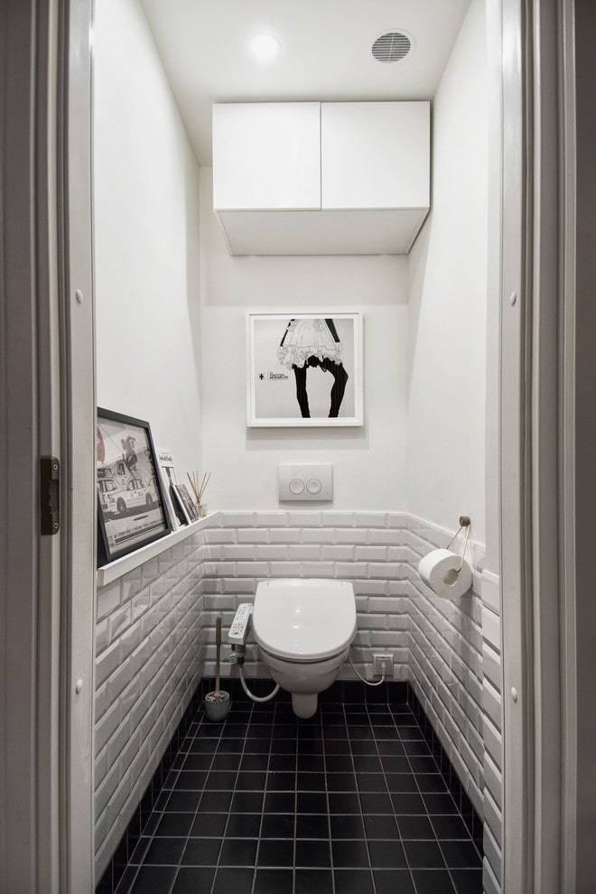 furniture in the toilet in a Khrushchev apartment