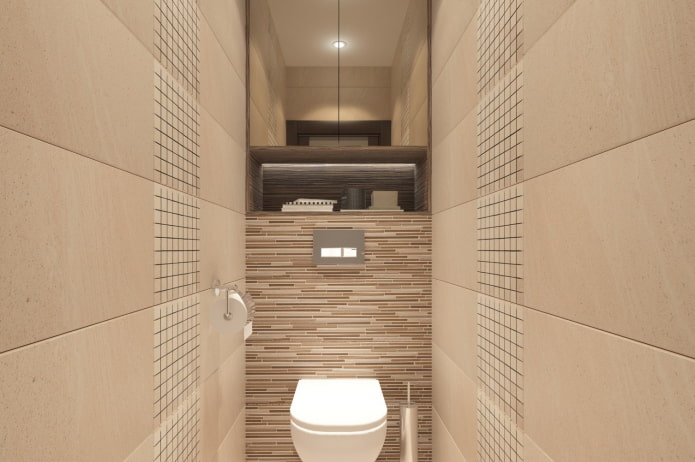 furniture in the toilet in a Khrushchev apartment