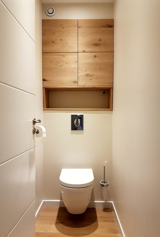 furniture in the toilet in a Khrushchev apartment