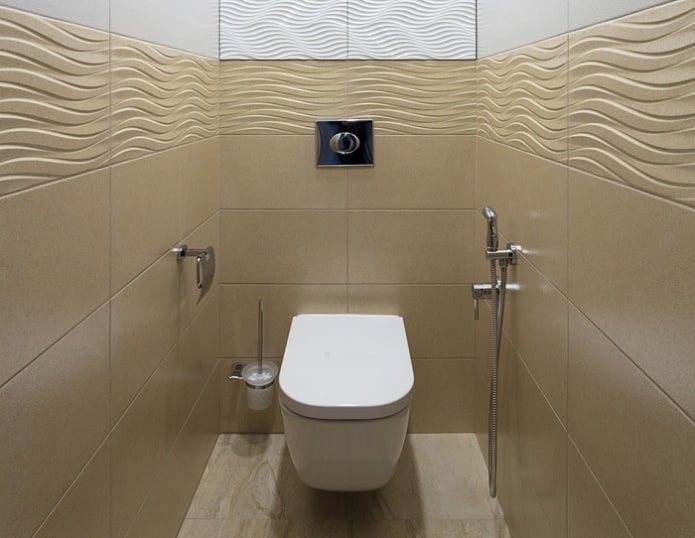a variant of finishing a modern bathroom