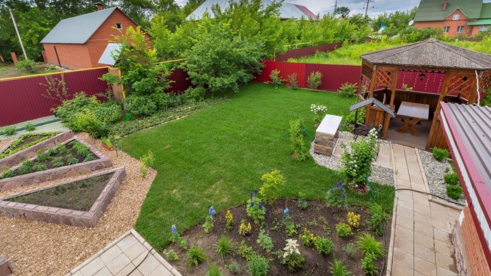 dividing zones in the garden