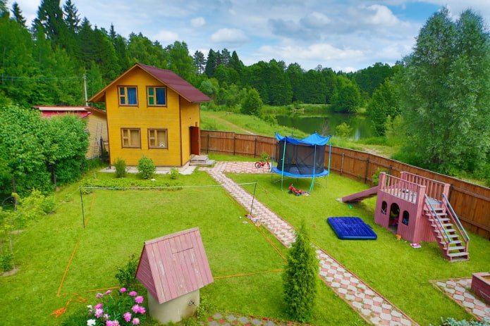 children's playground in the garden