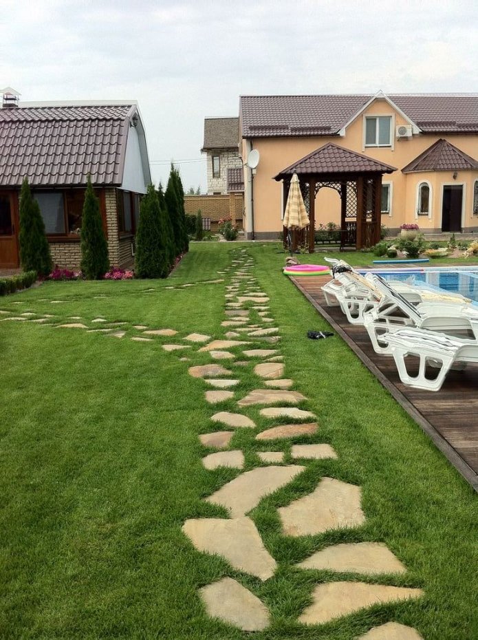 swimming pool on a 10-acre plot
