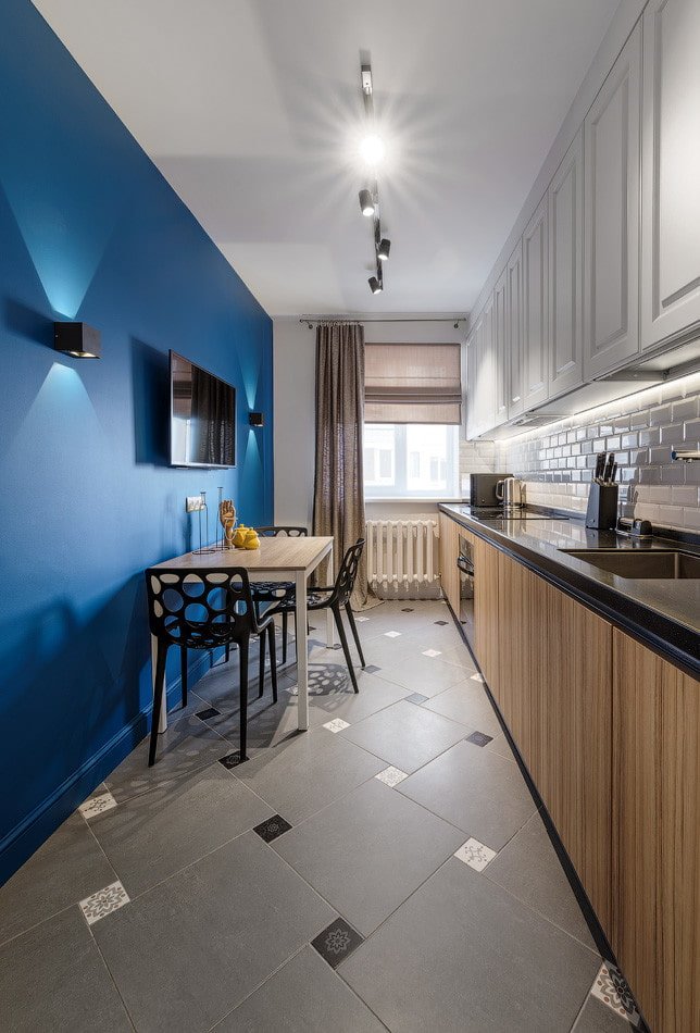 narrow kitchen