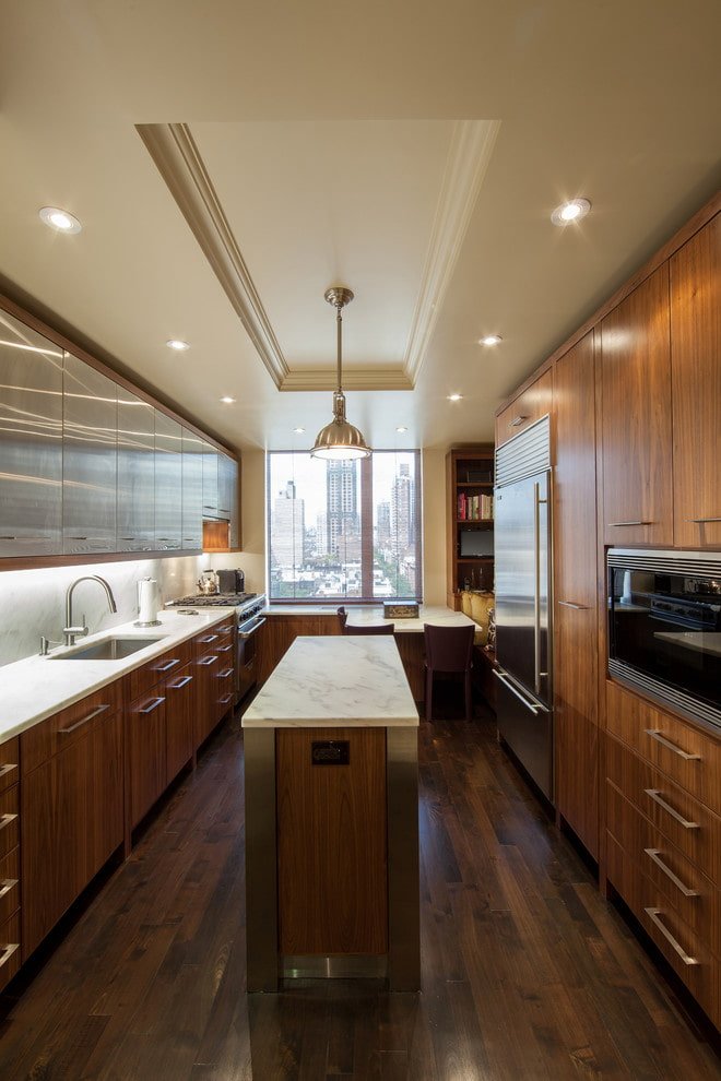 narrow kitchen