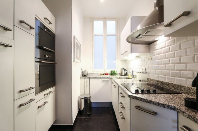 narrow kitchen interior design