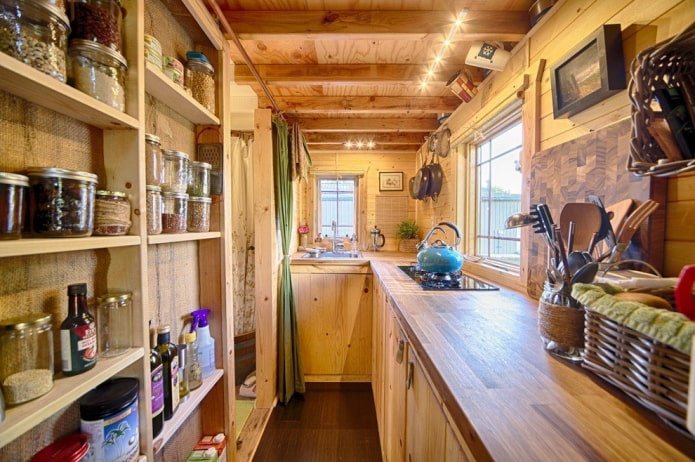 narrow kitchen interior design