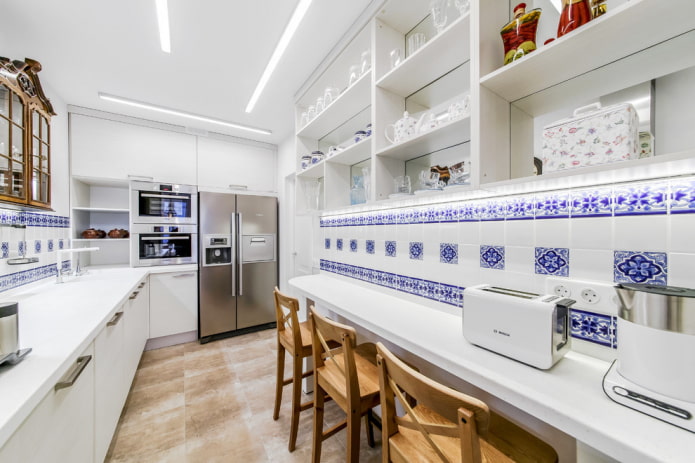 finishing narrow kitchen space