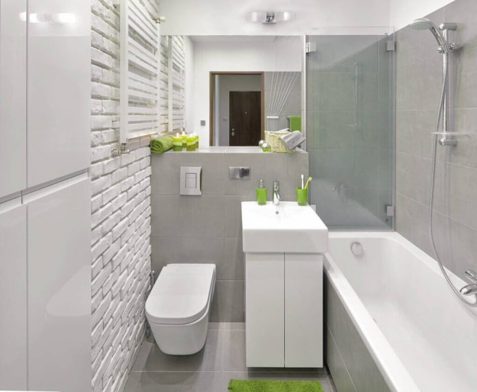 example of light bathroom finishing