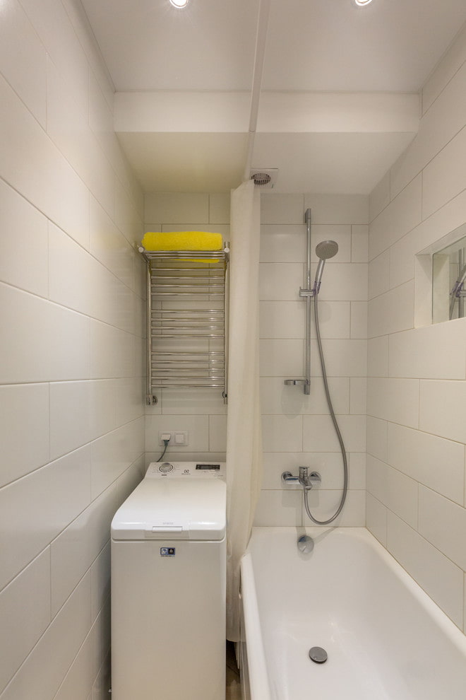 narrow bathroom