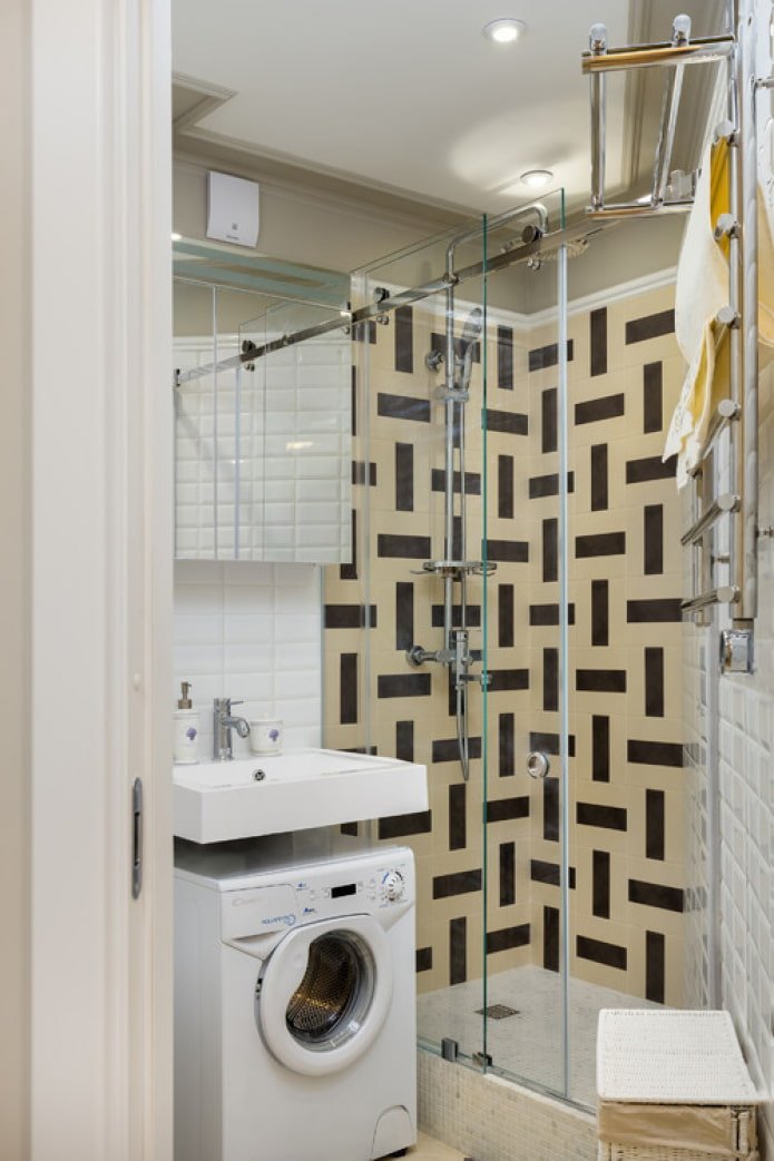 shower in the apartment