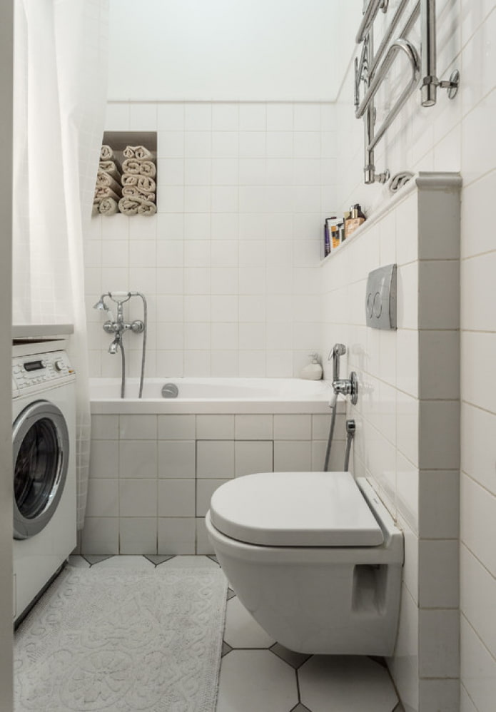 white tiles and paint