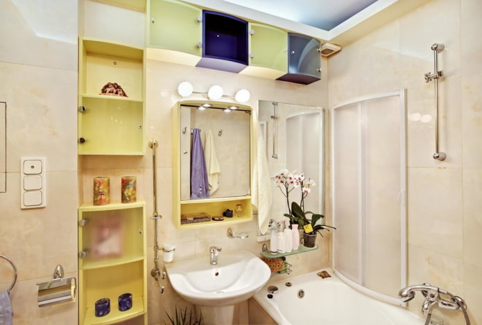 plastic furniture in the bathroom
