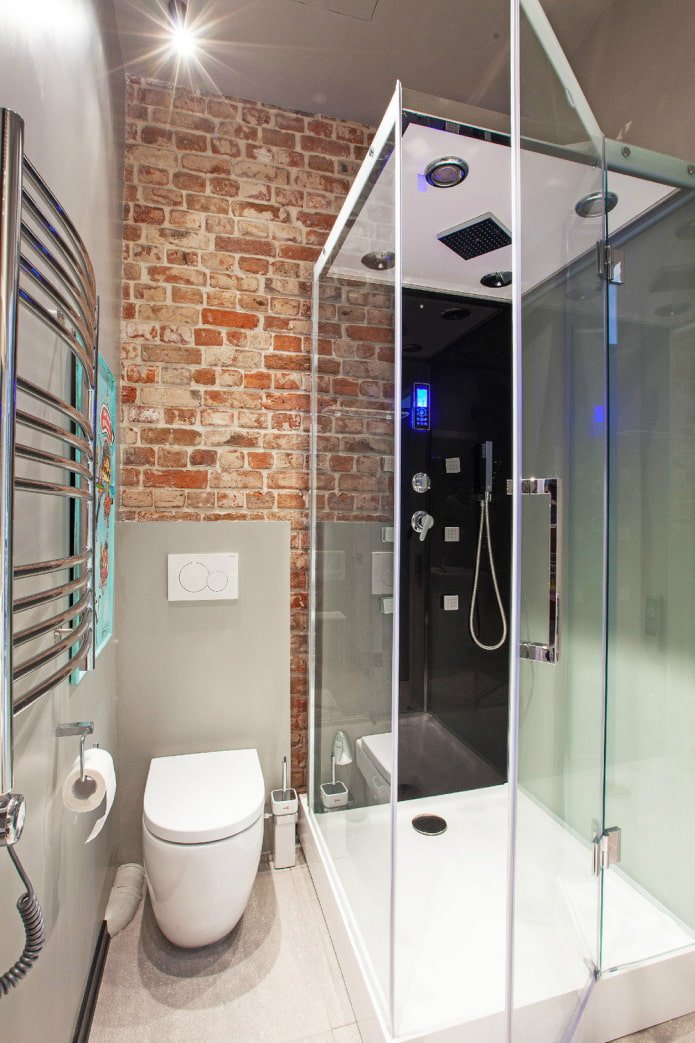 Square shower cabin