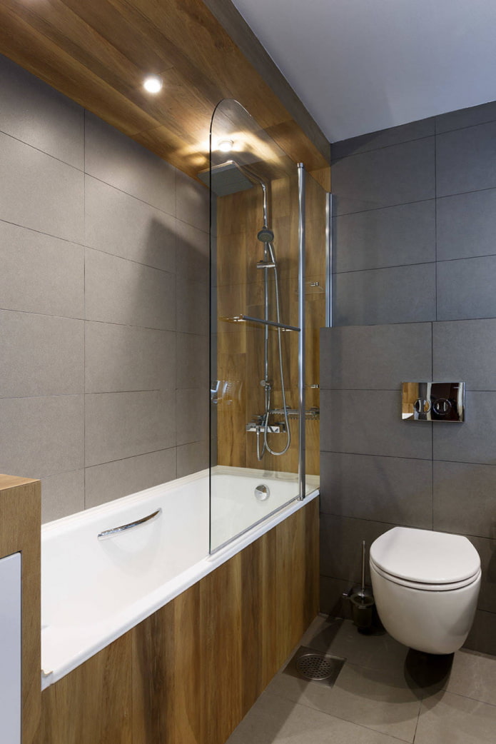 Bath with shower