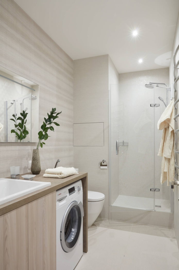 Stall in a bright bathroom