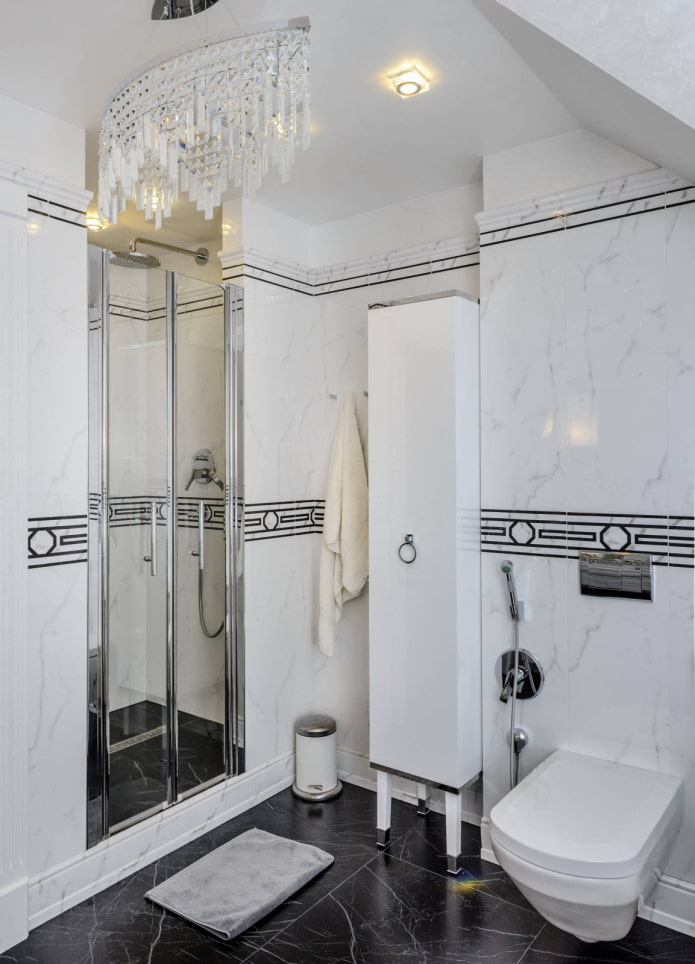Black and white bathroom