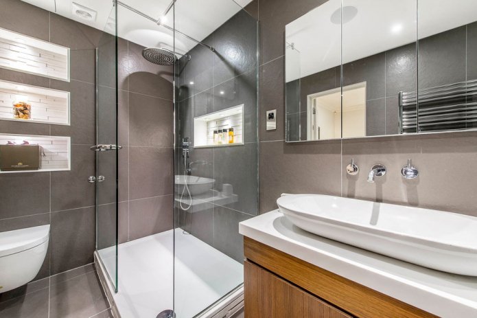 bathroom with a shower