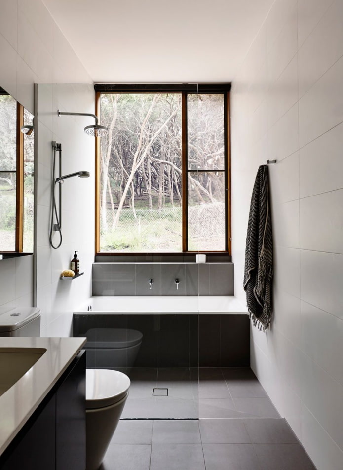 modern style bathtub