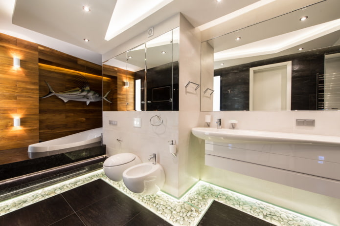 combined bathroom finishing