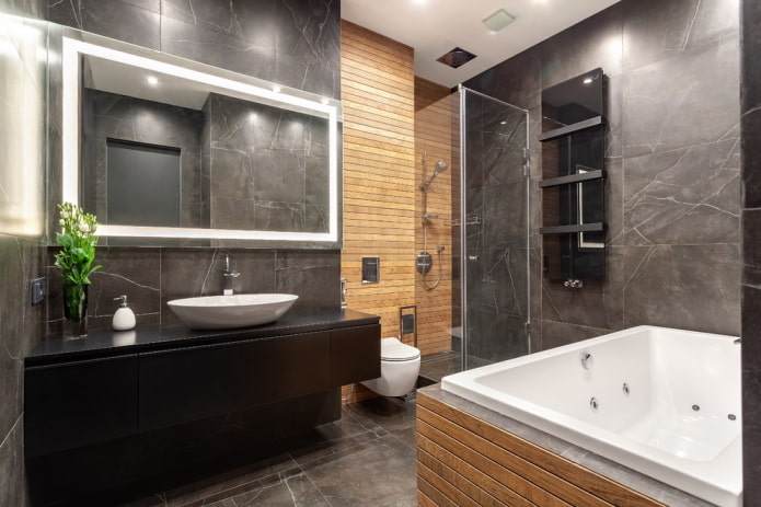 combined bathroom finishing