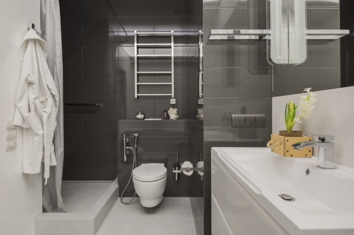 color scheme of a combined bathroom