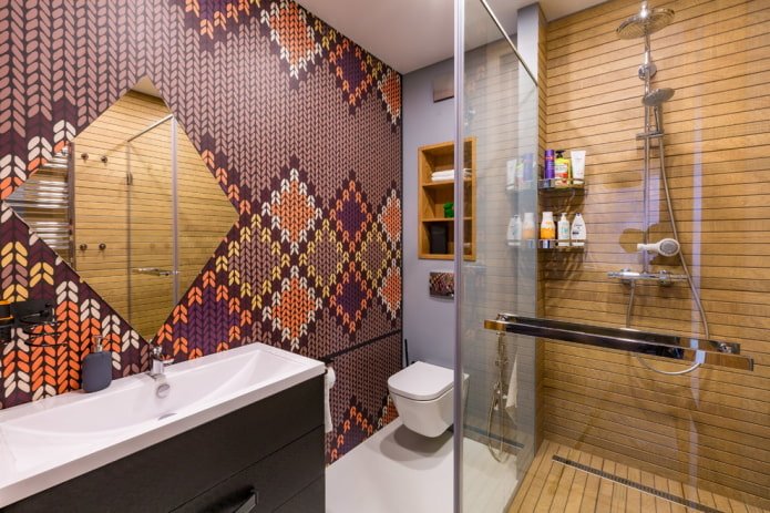 shower in the bathroom
