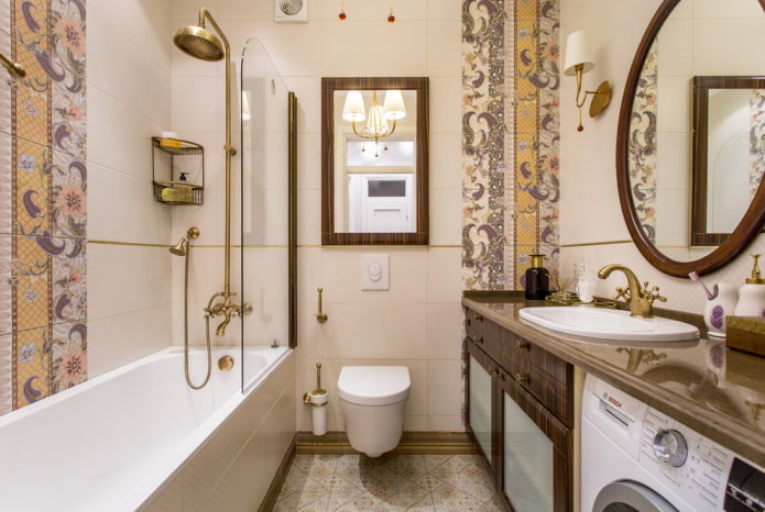 interior design of a combined bathroom