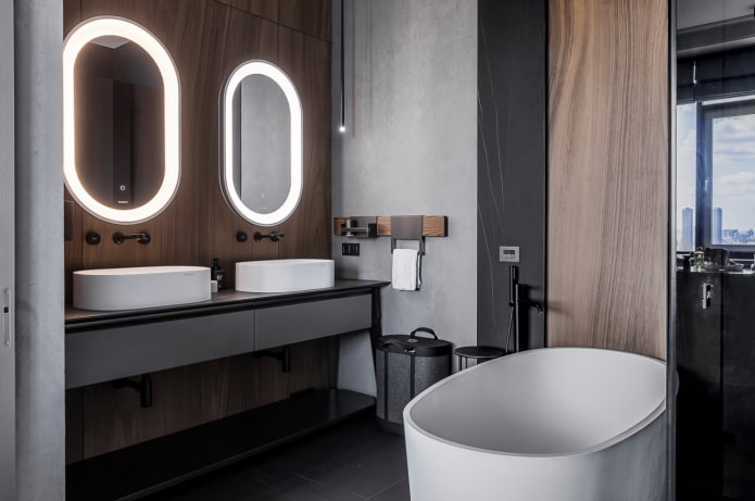 bathroom in Japandi style