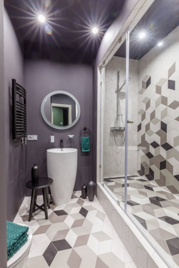 spacious shower