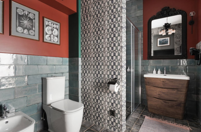 colored bathroom